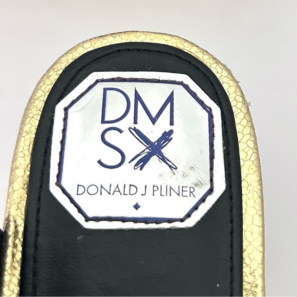 Donald Pliner DMSX Square Toe Sandal Shoe Cork Platform Leather Black Size 6.5 - Picture 6 of 11